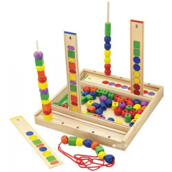 Izglītojoša koka spēle Viga Puzzle beads