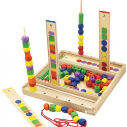 Izglītojoša koka spēle Viga Puzzle beads