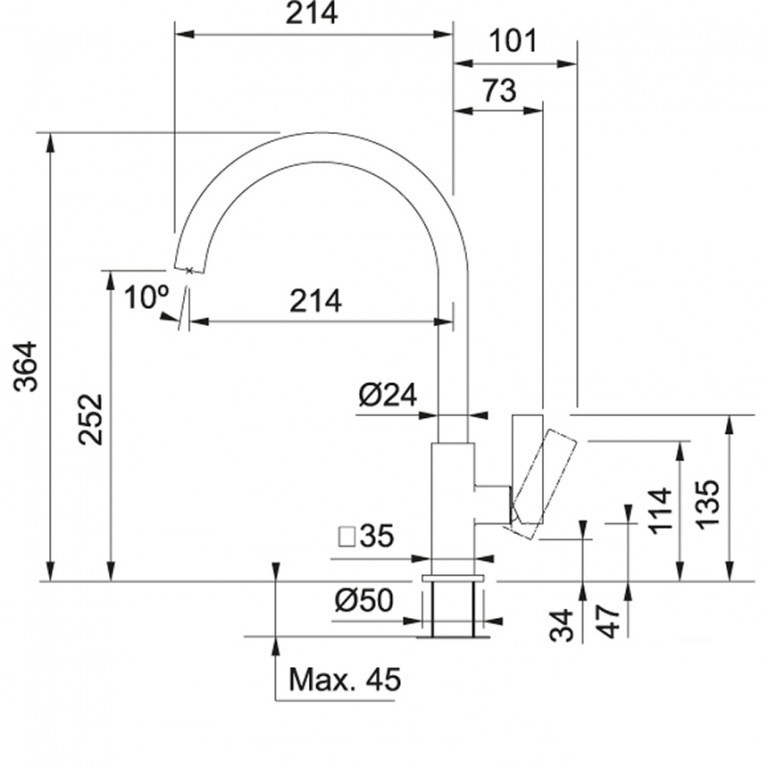 Franke Maris J-Spout (115.0523.195) Franke Maris J-Spout (115.0523.195)