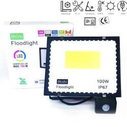 LED prožektors ar kustības sensoru 100W 6500K IP67
