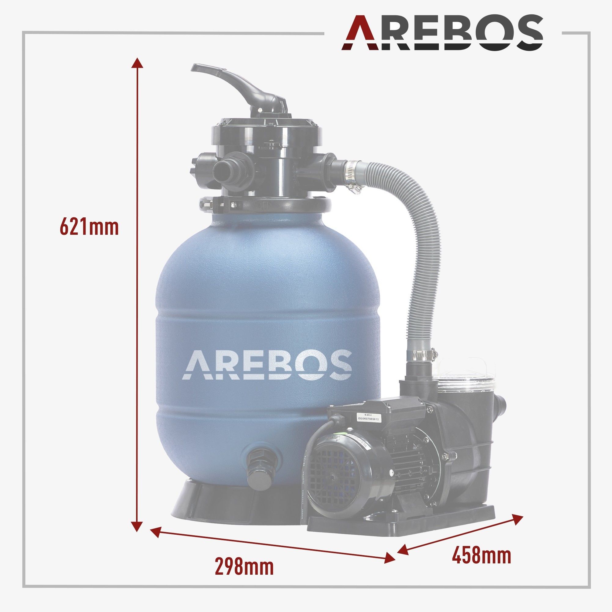 Arebos smilšu filtru sistēma un filtru bumbiņas (28632)