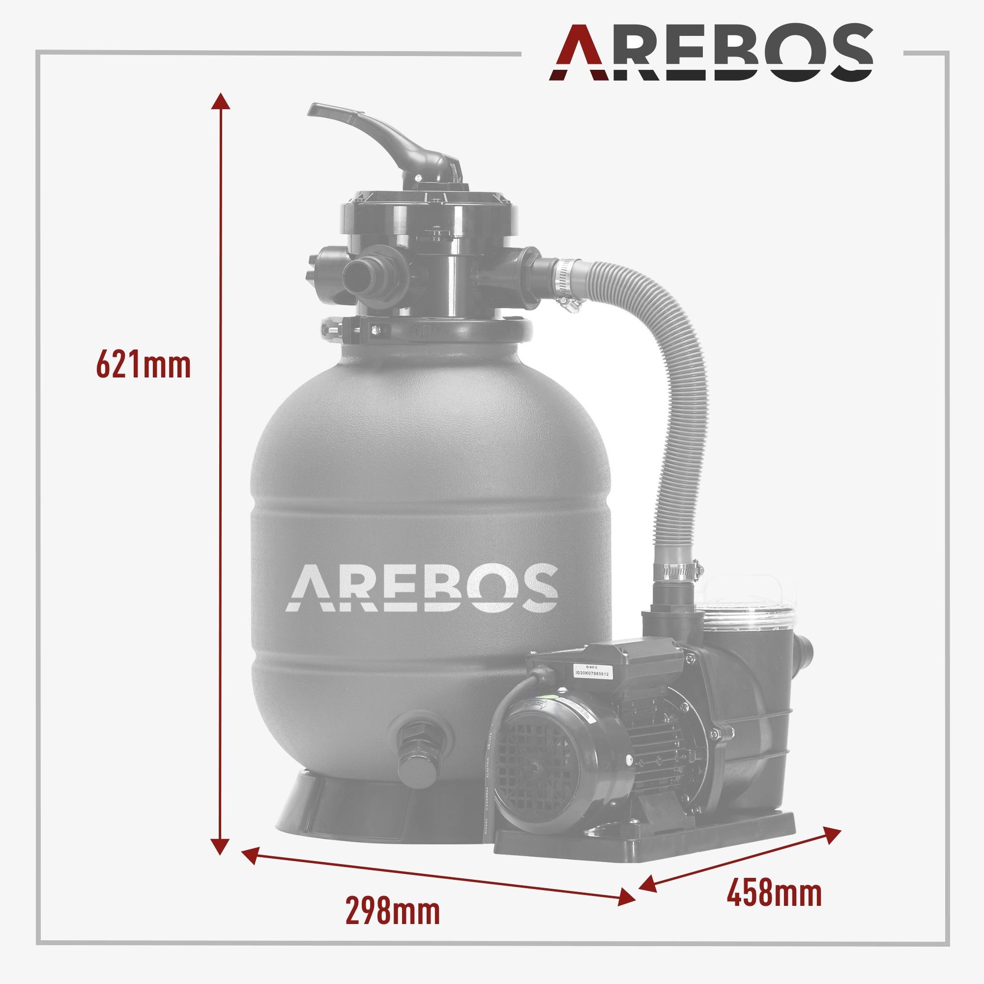 Arebos smilšu filtru sistēma un filtru bumbiņas (28618)