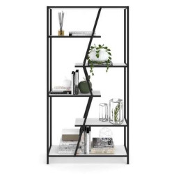 Grāmatu plaukts Kalip White/Black