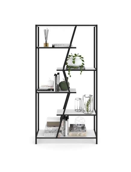 Grāmatu plaukts Kalip White/Black