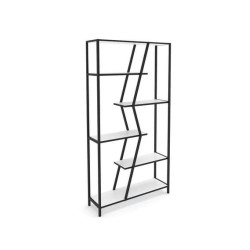 Grāmatu plaukts Kalip White/Black