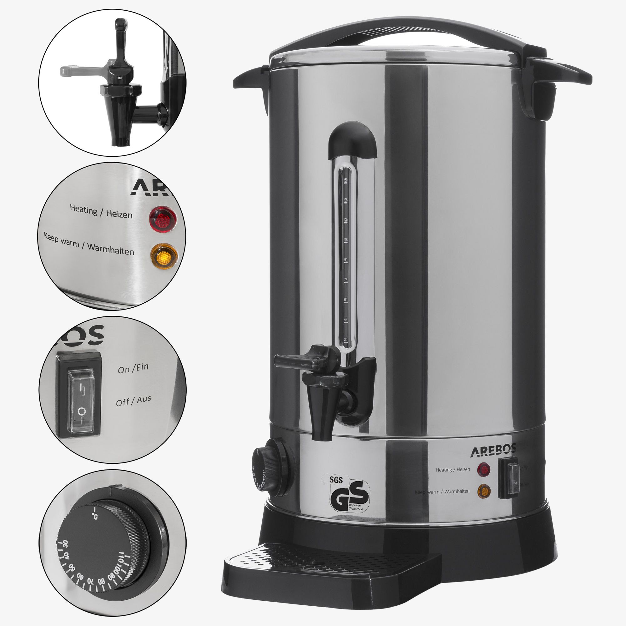 Karstvīna tējkanna 20l 1650W Karstvīna tējkanna 20l 1650W