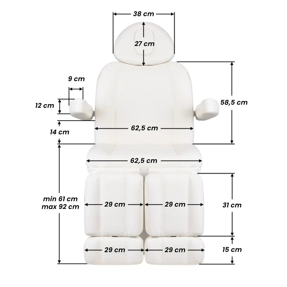 Ekskluzīvs kosmetoloģijas krēsls Azzurro 708BS Pedi White