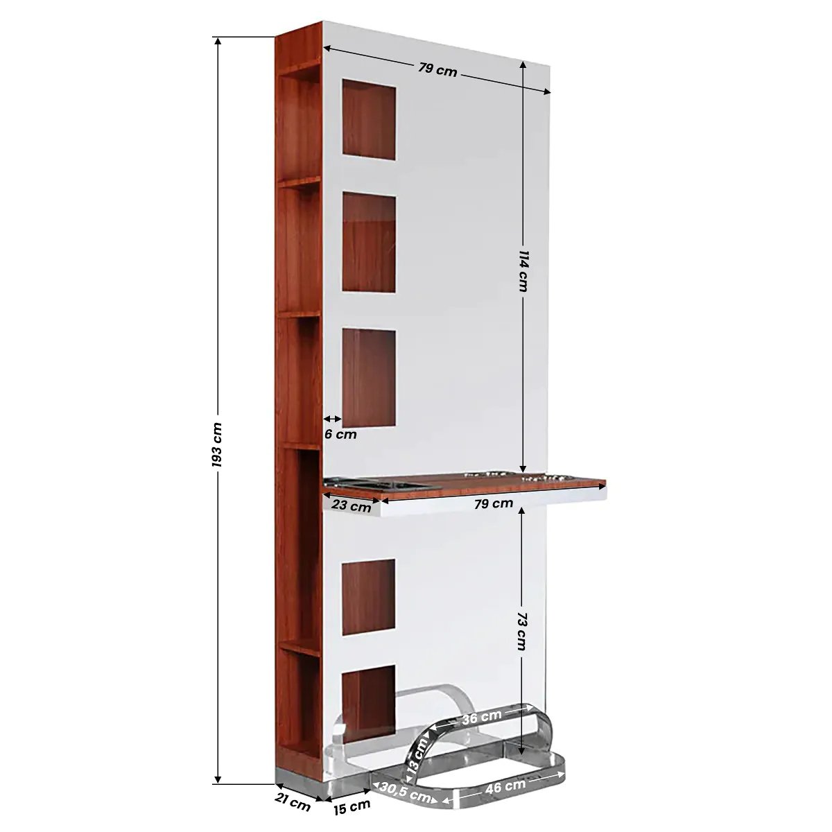 Парикмахерская консоль Gabbiano B058 Cherry