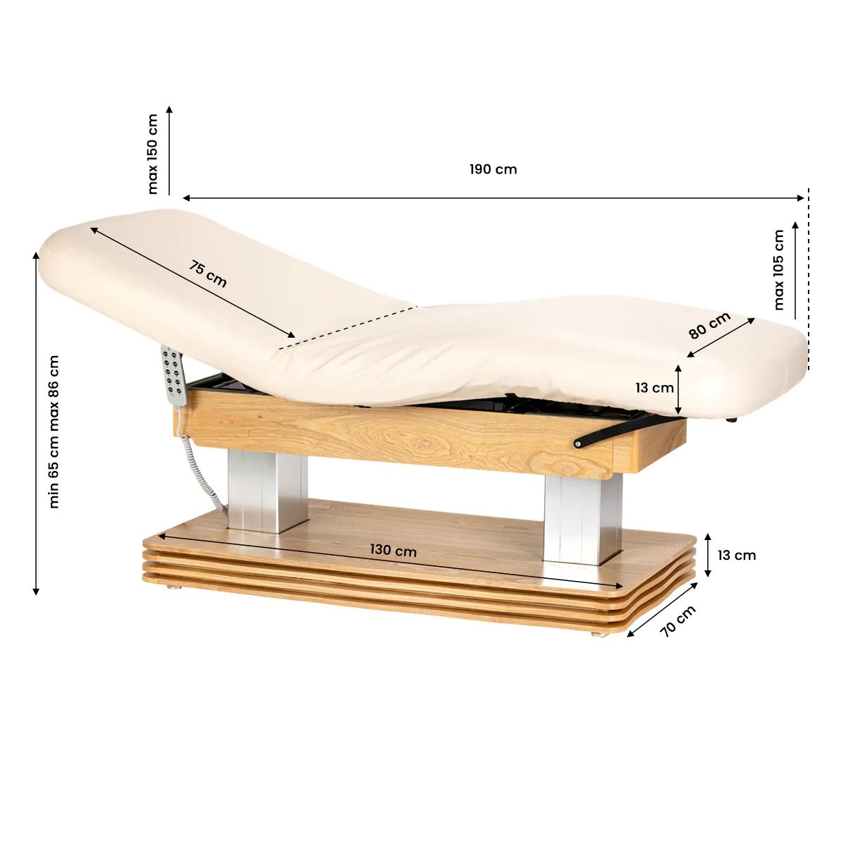 Elektriskā kosmetoloģijas kušete Sillon Comfort Cream/Brown