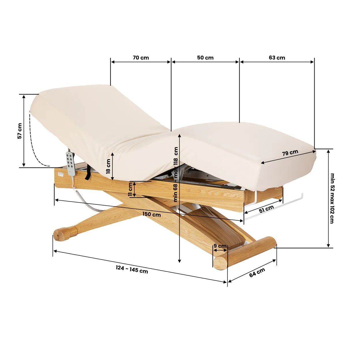 Elektriskā kosmetoloģijas kušete Sillon Siesta Cream/Brown