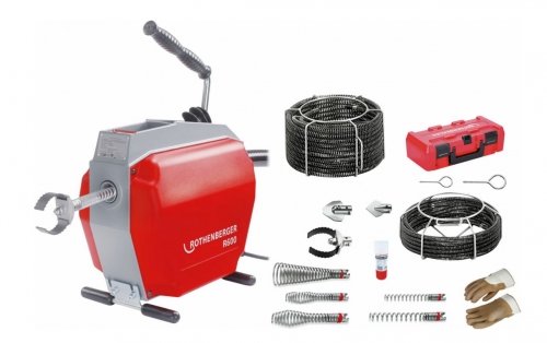 R600, cauruļu tīrīšanas iekārta ar spirāļu / instrumentu komplektu Ø 16-22mm