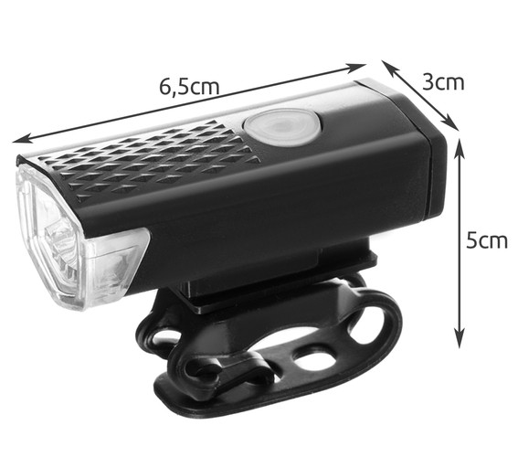USB LED priekšējais + aizmugurējais velosipēda lukturis (18670)