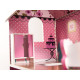 Koka leļļu namiņš 70cm Pink LED (KX6484)